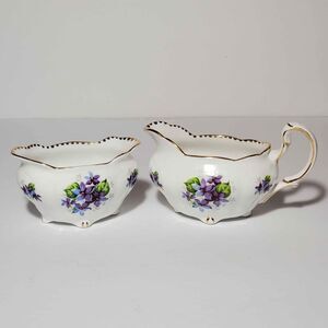 Royal Stafford Sugar Bowl and Creamer Sweet Violets